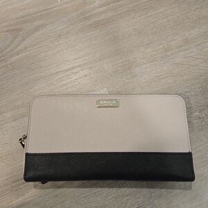 Calvin Klein Black and Cream Women's Wallet
